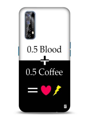 Coffee+Blood=Life Designer Slim Cover for Realme