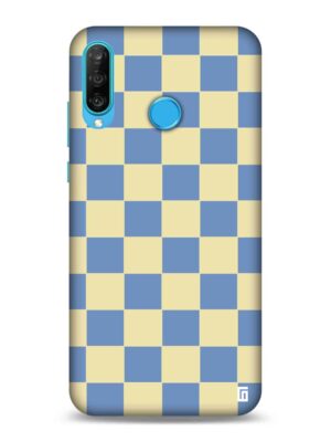 Cream checkered Designer Slim Cover for Huawei