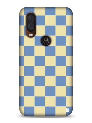 Cream checkered Designer Slim Cover for Moto