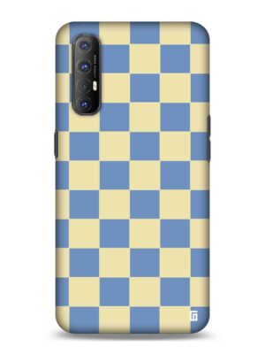 Cream checkered Designer Slim Cover for Oppo