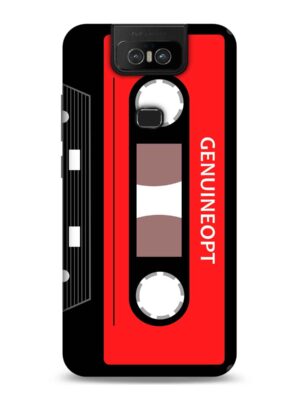 Crimson red cassette design Designer Slim Cover for Asus