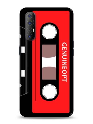 Crimson red cassette design Designer Slim Cover for Oppo