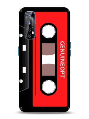 Crimson red cassette design Designer Slim Cover for Realme