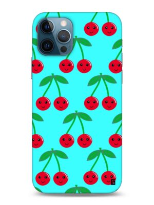 Cyan Cherry pattern Designer Slim Cover for Iphone