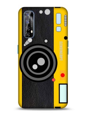 Fire yellow camera design Designer Slim Cover for Realme